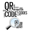 Word Cloud & Magnifying Glass "QR Code"
