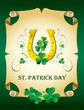 Card with horseshoe and clover