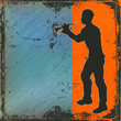 Brass Cornet Player Background Brass Cornet Player Background