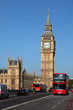 Big Ben with city bus in London, UK