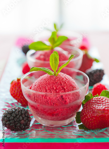 Photo: Sorbet and fresh fruit Sorbet and fresh fruit