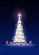 クリスマスツリーとサンタ