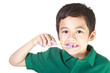 Photo: Boy and toothbrush Boy and toothbrush