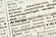 Allergie im Wörterbuch markiert
