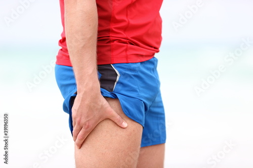 Photo: Sports injury - thigh muscle pain Sports injury - thigh muscle pain