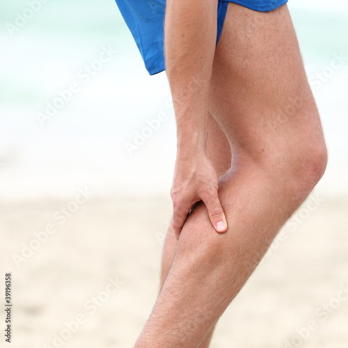 Foto: Leg calf sport muscle injury Leg calf sport muscle injury