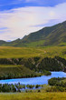 Panorama of mountain district with the proceeding river Panorama of mountain district with the proceeding river