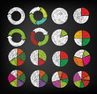 Hand draw business chart icons