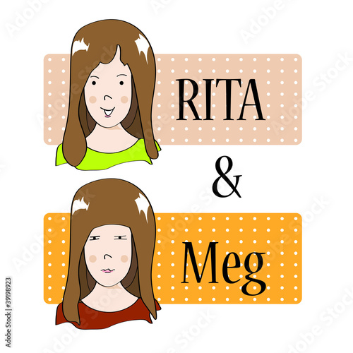 twin girl cartoon