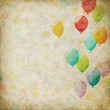 Illustration: grunge background with balloons grunge background with balloons