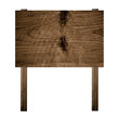 braunes Schild aus Holz
