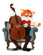 cat with a cello