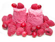 pink fruit ice-cream with raspberry pink fruit ice-cream with raspberry