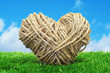 rope heart on the grass