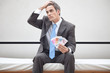 Photo: Businessman having money problems Businessman having money problems