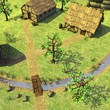 Illustration: 3d render of medieval town 3d render of medieval town