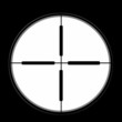 sniper sight isolated on black background,  illustration