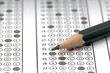 Photo: Test score sheet with answers. Test score sheet with answers.