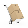 Illustration: hand truck package hand truck package