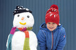 Kind und Schneemann 3