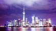 Beautiful Shanghai Pudong skyline at night. time lapse