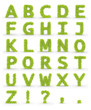 Texteffekt Haare grün ABC