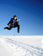 Jumping guitarist