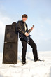 Smiling guitarist