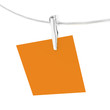 Notizzettel orange mit Pin