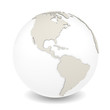 The Earth rotation view 3. Sparse design, white background.