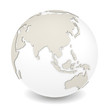 The Earth rotation view 1. Sparse design, white background.