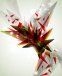 abstract expressive figure formed by triangles