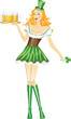 Cute girl serving Saint Patrick's Day