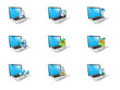 laptop and icons