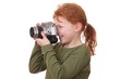 Junges Mädchen mit Fotoapparat