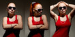 Collage of fashionable hip-hop girl