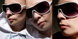 Collage of fashionable hip-hop girl