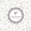 Vector greeting frame with spring bird
