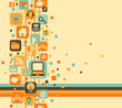 Abstract composition of Web icons