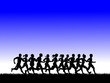 running motion in the early morning, vector file running motion in the early morning, vector file