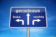 Geradeaus Links Rechts