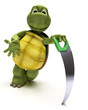 Tortoise with a wood saw
