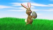 easter bunny seaks with easter egg
