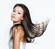 Foto: Sensual woman with beautiful long brown hairs Sensual woman with beautiful long brown hairs