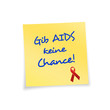 Illustration: Notizzettel gelb AIDS Notizzettel gelb AIDS