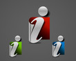 vector glossy information web icon vector glossy information web icon