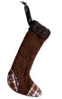 calza di befana rossoe marrone