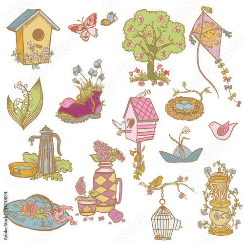 Vector: Colorful Spring Design Elements - for scrapbook in vector Colorful Spring Design Elements - for scrapbook in vector