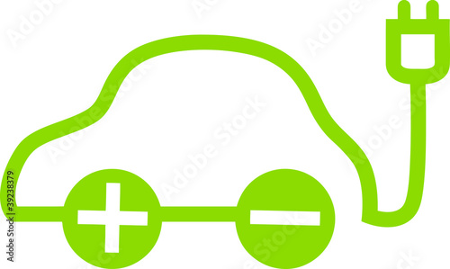 Vektor: Logo: Elektroauto Logo: Elektroauto