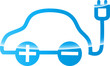 Elektroauto ( Logo, blau, Hochglanz)
